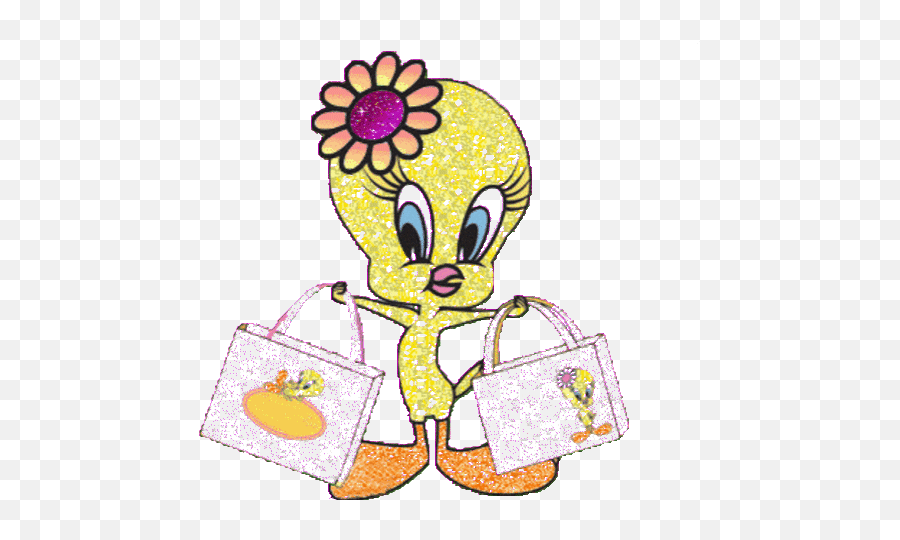 Top Shopping Bag Stickers For Android - Tweety Bird Glitter Emoji,Shopping Bags Emoji