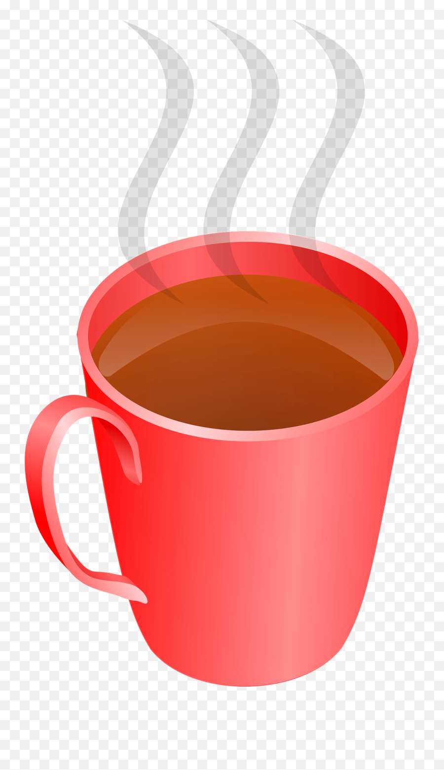 Red Cup With Hot Beverage Clipart - Cartoon Cup Of Tea Emoji,Red Cup Emoji