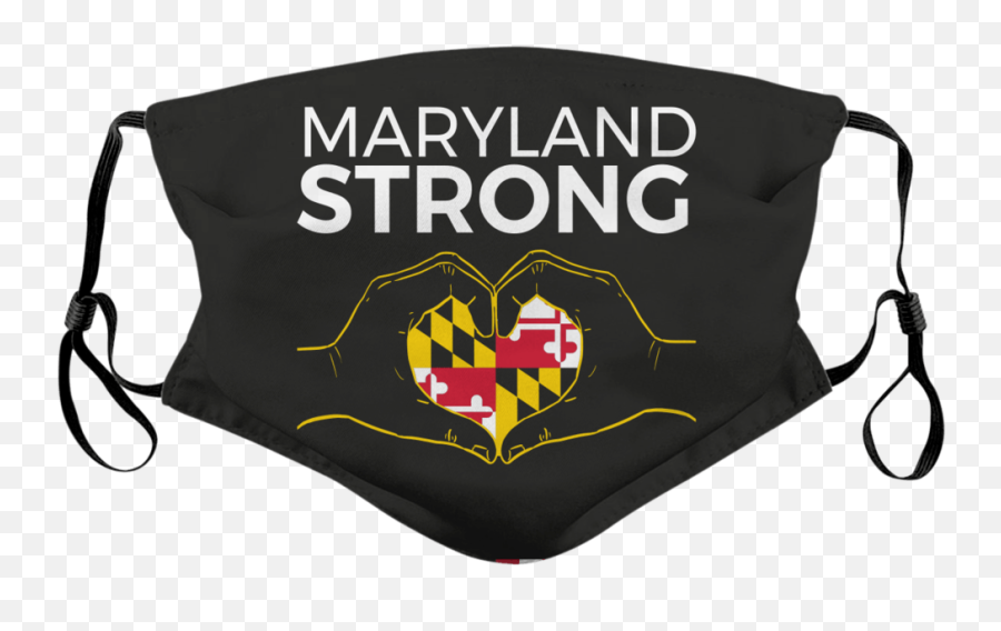 Maryland Strong Black Face Mask - Maryland State Flag Face Mask Emoji,Bla Bla Bla Smiley Emoticon