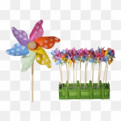 Morisca Multicolora Cu Buline - Macetas De Molinillos De Viento Emoji,Martisor Emoticon