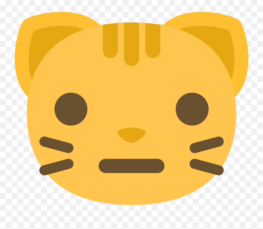 Free Emoji Cat Face Neutral Png With - Gasp Emoji,Black Cat Emoji
