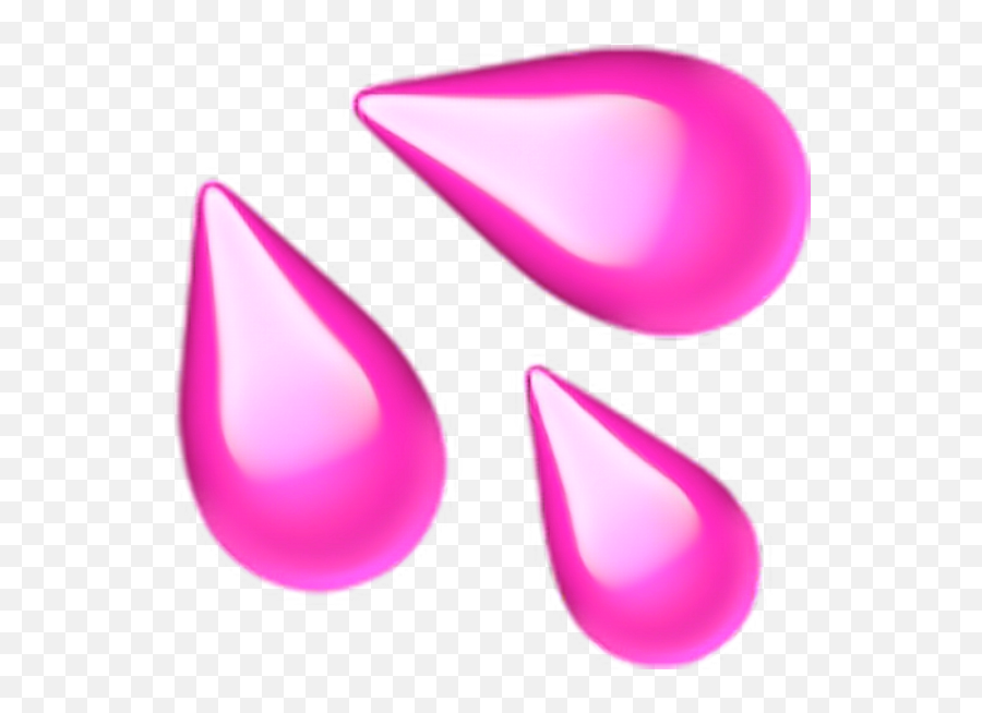 Pink Water Emoji Cute Aesthetic Overlay Tumblr - Emoticon De Iphone Water Drop Emoji Png,Cute Emoticon
