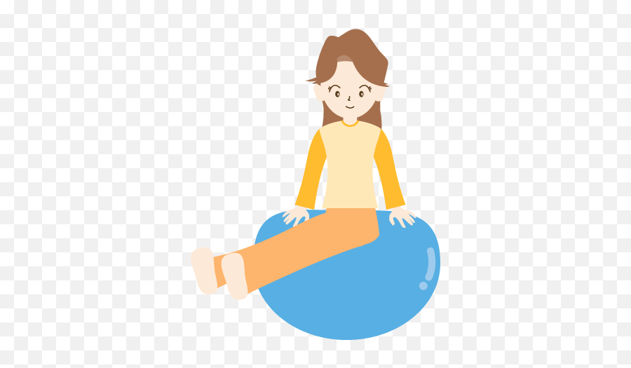A Woman Riding A Balance Ball Clipart - Full Size Clipart Sitting Emoji,Bouncy Balls For Kids Emojis