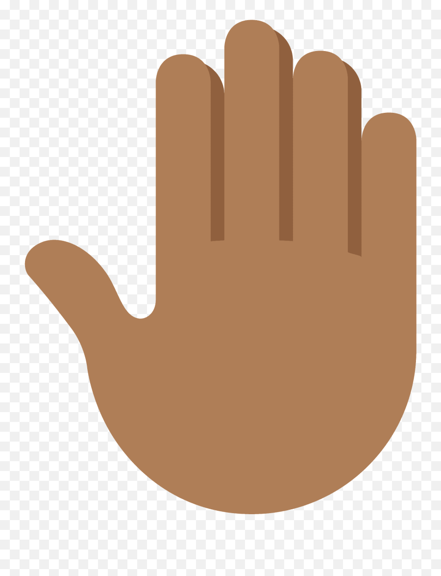 Raised Back Of Hand Emoji Clipart Free Download Transparent,Black Raised Fist Symbol Emoticon