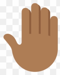 Raised Back Of Hand Emoji Clipart Free Download Transparent,Black Raised Fist Symbol Emoticon