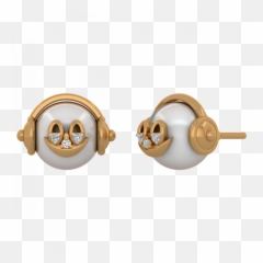 Article 945 Gold Diamond U0026 Pearl Earring Emoji,Diamond Tiara Emoticon