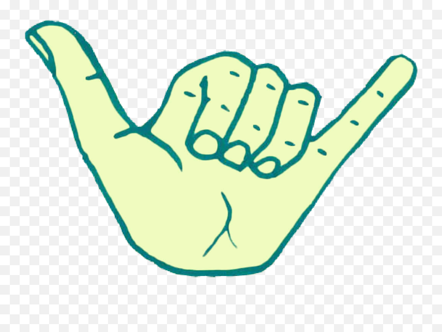 Tumblr Skate Shaka Shake Hand Sticker By Arrona - Sign Language Emoji,Shaking Finger Emoji