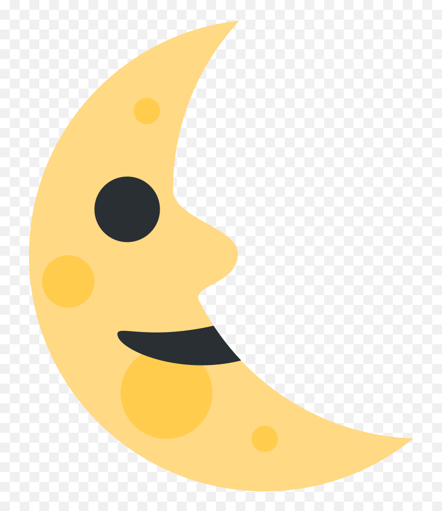 Last Quarter Moon Face Emoji Meaning With Pictures From - Crescent Moon Moon Smiley Face,Emoji And Their Meanings