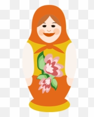 Happy Matryoshka - Russian Nesting Doll Clipart Free Happy Emoji,Wavy Mouth Emoji