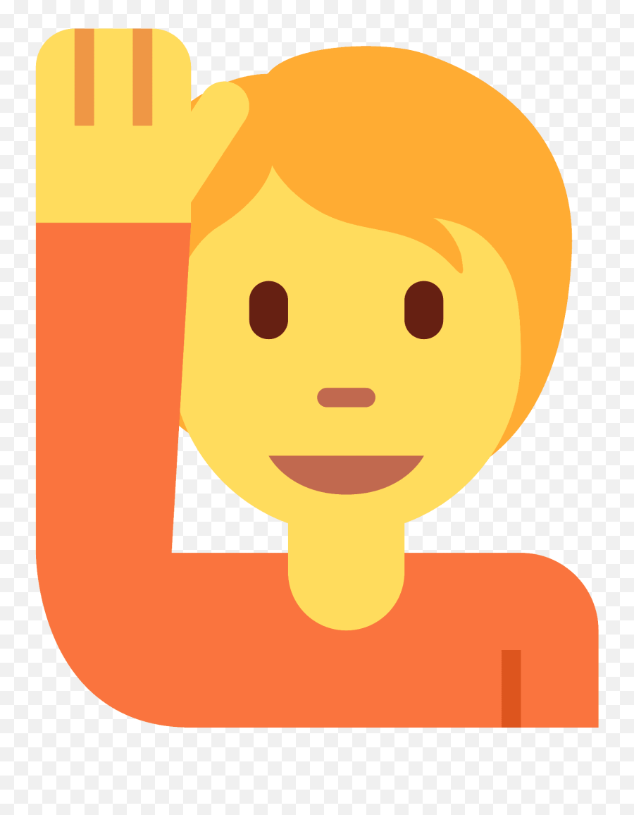 Person Raising Hand Emoji - Raising Hand Emoji Gray Hair,Raise Your Hand Emoji