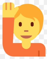 Person Raising Hand Emoji - Raising Hand Emoji Gray Hair,Raise Your Hand Emoji