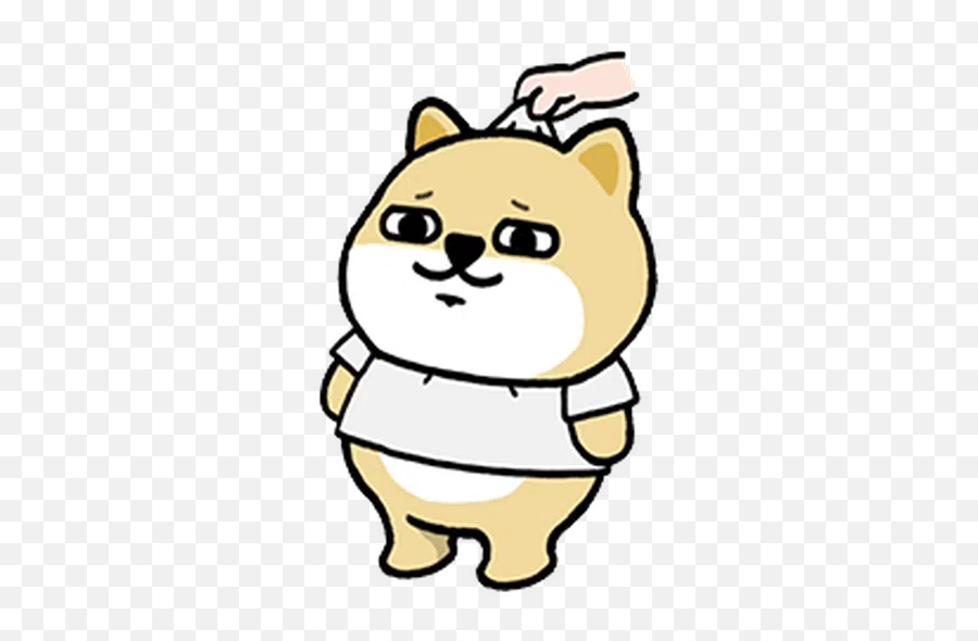 Shiba Fat 1 Whatsapp Stickers - Stickers Cloud Fat Shiba Telegram Sticker Emoji,Cute Hugging Animated Emojis Cats