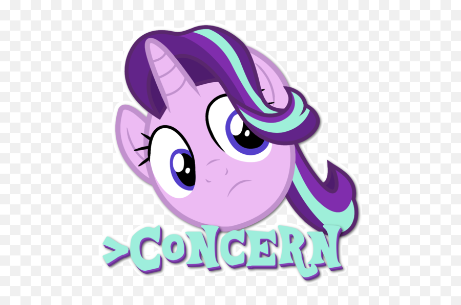 Transparent Background Vector - Starlight Glimmer Concerned Emoji,