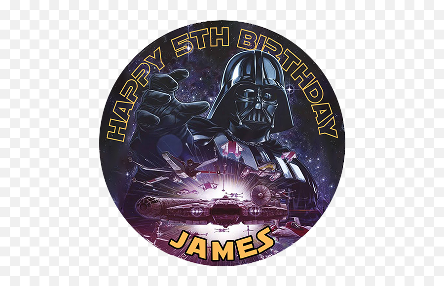 Personalised Edible Cake Toppers - Darth Vader Comic 13 Emoji,Star Wars Happy Birthday Emojis On Fb