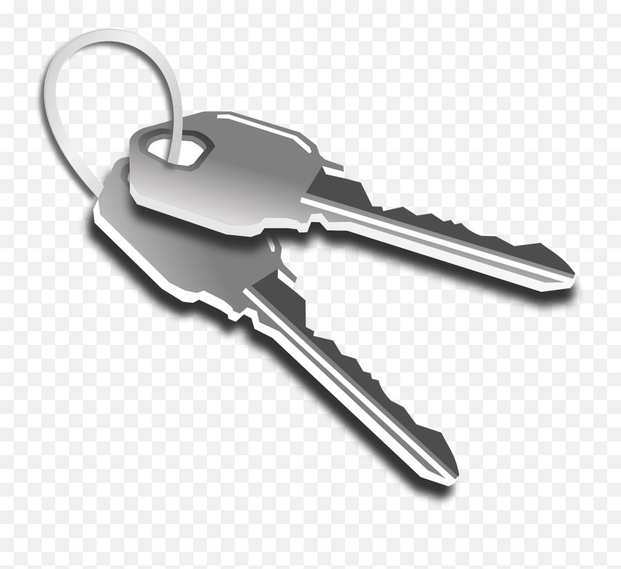 Two Silver Keys - Keys Png Emoji,Key And Ring Emoji