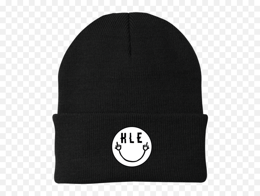 Middle Finger Face Beanie U2013 Hle Clothing - Toque Emoji,Black And White Emoticon Giving The Finger