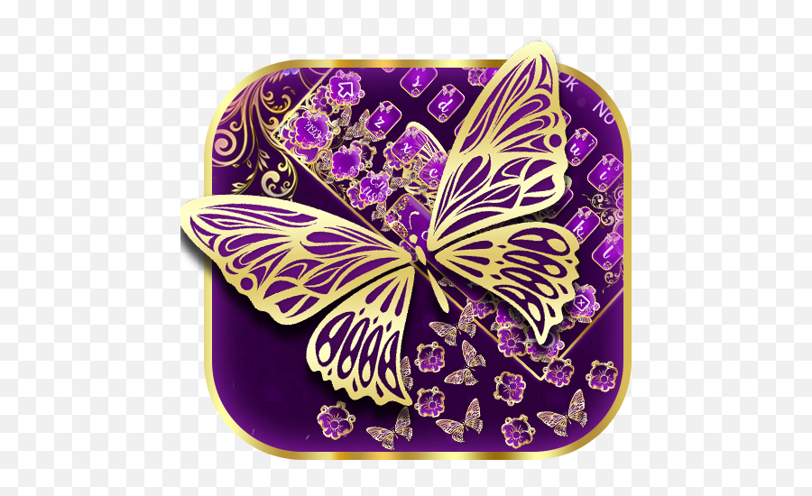 Purple Golden Butterfly Gravity - Girly Emoji,Purplebutterfly Emojis