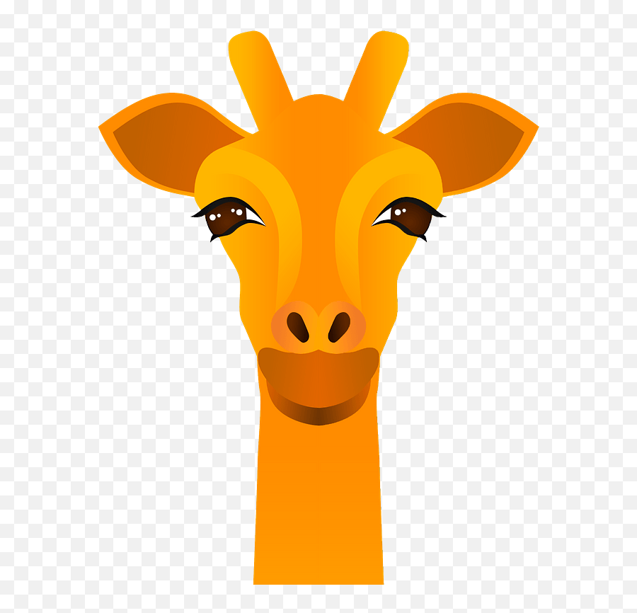Giraffe Face Clipart - Cartoon Giraffe Png Clipart Free Emoji,Red Giraffe Emoji