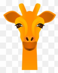 Giraffe Face Clipart - Cartoon Giraffe Png Clipart Free Emoji,Red Giraffe Emoji
