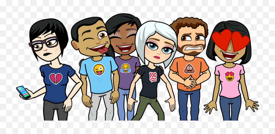 Now There Are Emoji T - Shirts For Bitmoji Kids Stickers Put Two Bitmojis Together,Kimoji Emoji