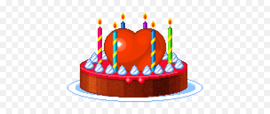 Animated Gif Pictures Of Birthday Cakes - Happy Birthday Kittu Gif Emoji,Heart Emoticon .gif
