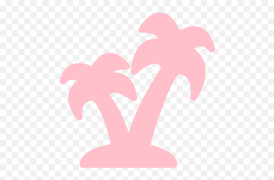 Pink Palm Tree 2 Icon - Free Pink Tree Icons Pink Palm Tree Icon Emoji,Facebook Deciduous Tree Emoticon