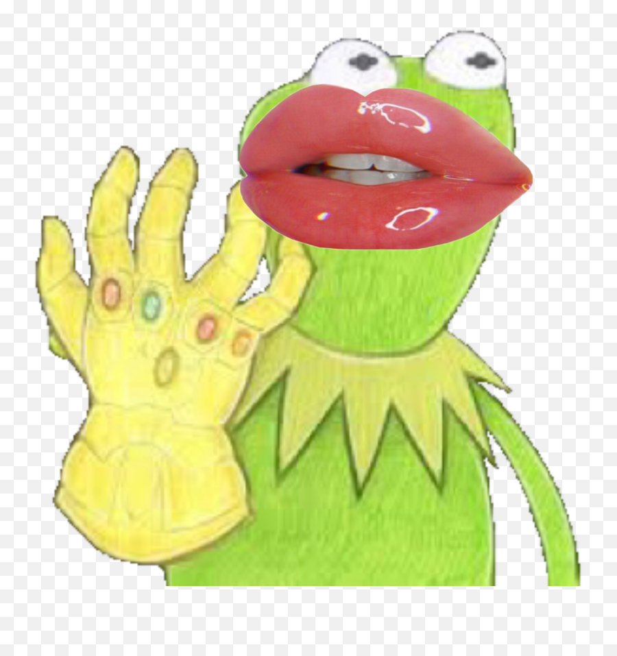 Thanos Snap Sticker - Kermit The Frog With Infinity Gauntlet Emoji,Thanos Snap Emoji