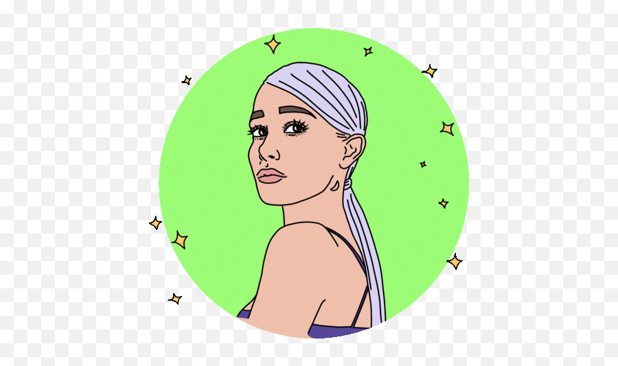 Bianca Is An Illustrator Who Can Create - Ariana Grande Sticker Transparent Gray Emoji,Chin Rubbing Animated Emoticon Gif