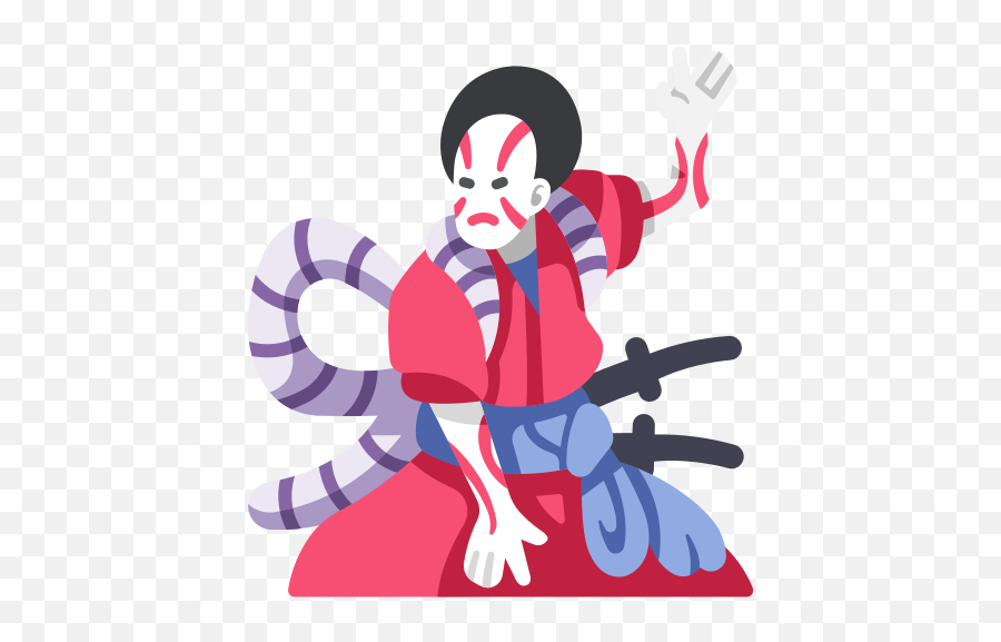 Kabuki Japan Culture Japanese Traditional Old Makeup Emoji,Music Japanese Emoticons