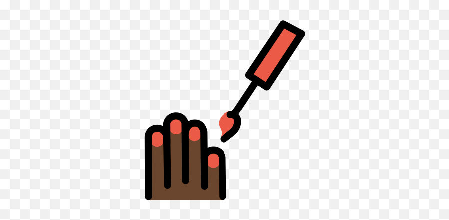 Nail Polish Dark Skin Tone Emoji,Burning Brush Piles Emojis