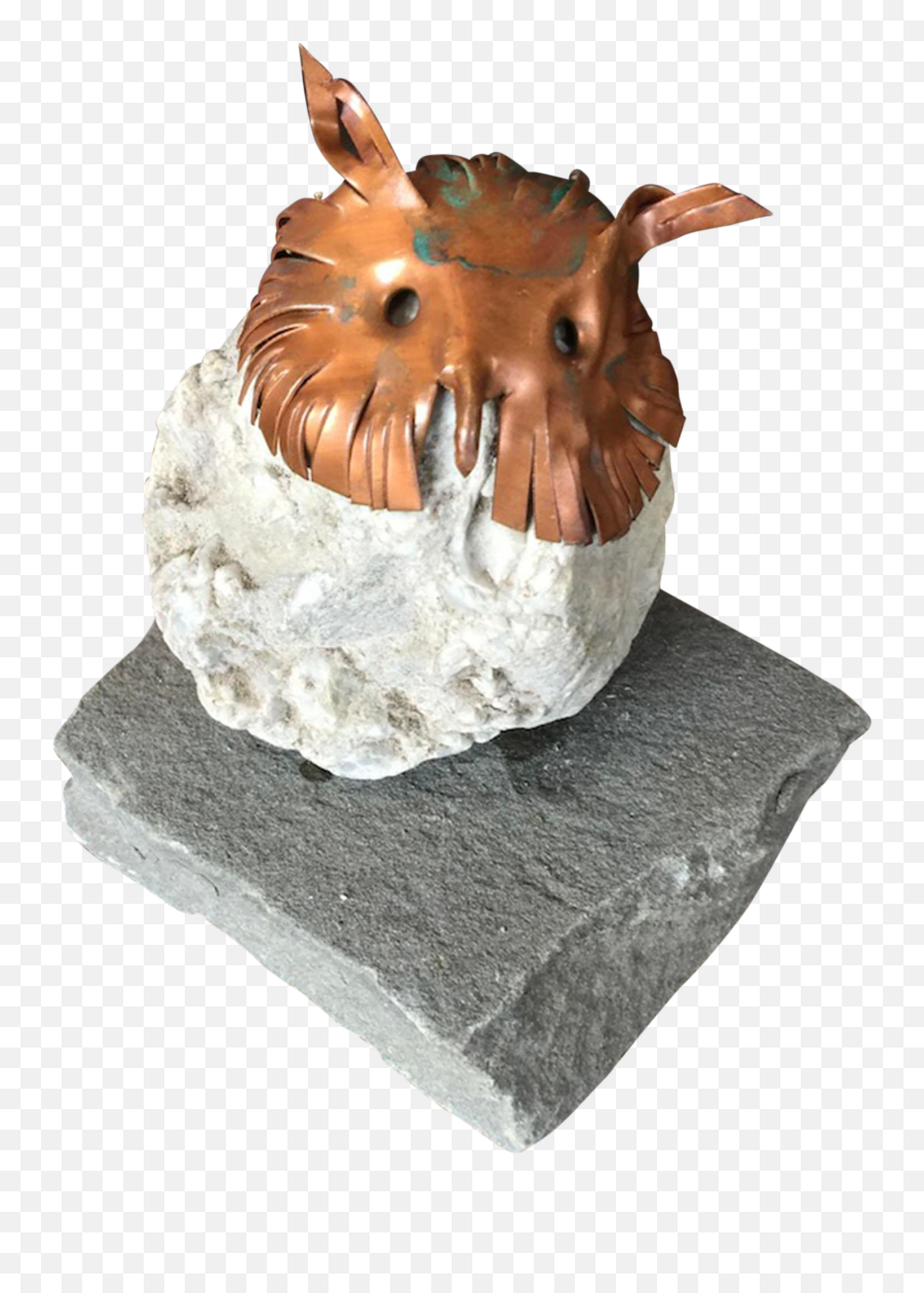 Figurative Stone And Copper Sculpture By Lubomir Tomaszewski U0027green Headedu0027 Emoji,Greek Sculpture Style That Shows A Lot Of Movement And Emotion