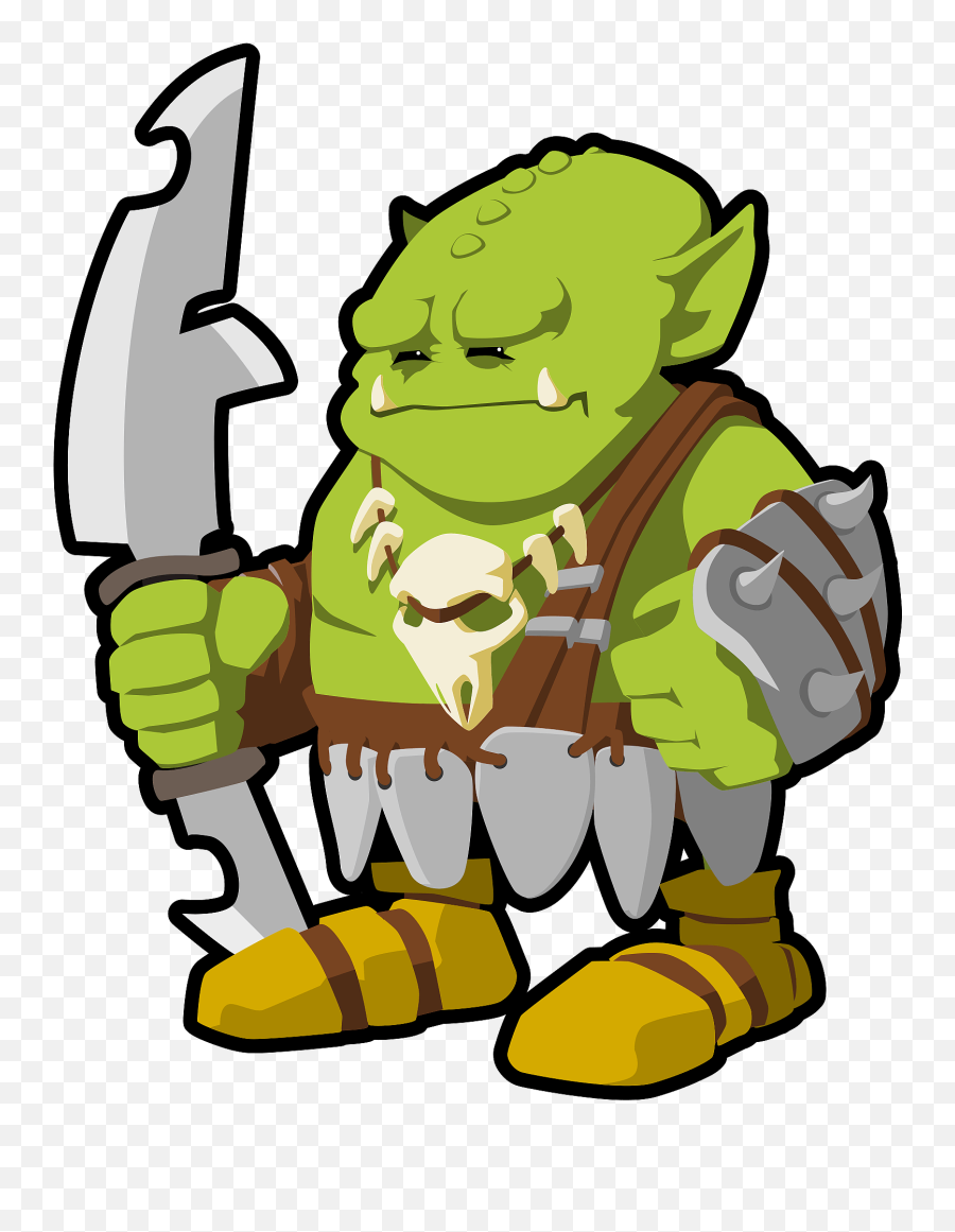 Orc Warrior Clipart Free Download Transparent Png Creazilla Emoji,Orc Emoji