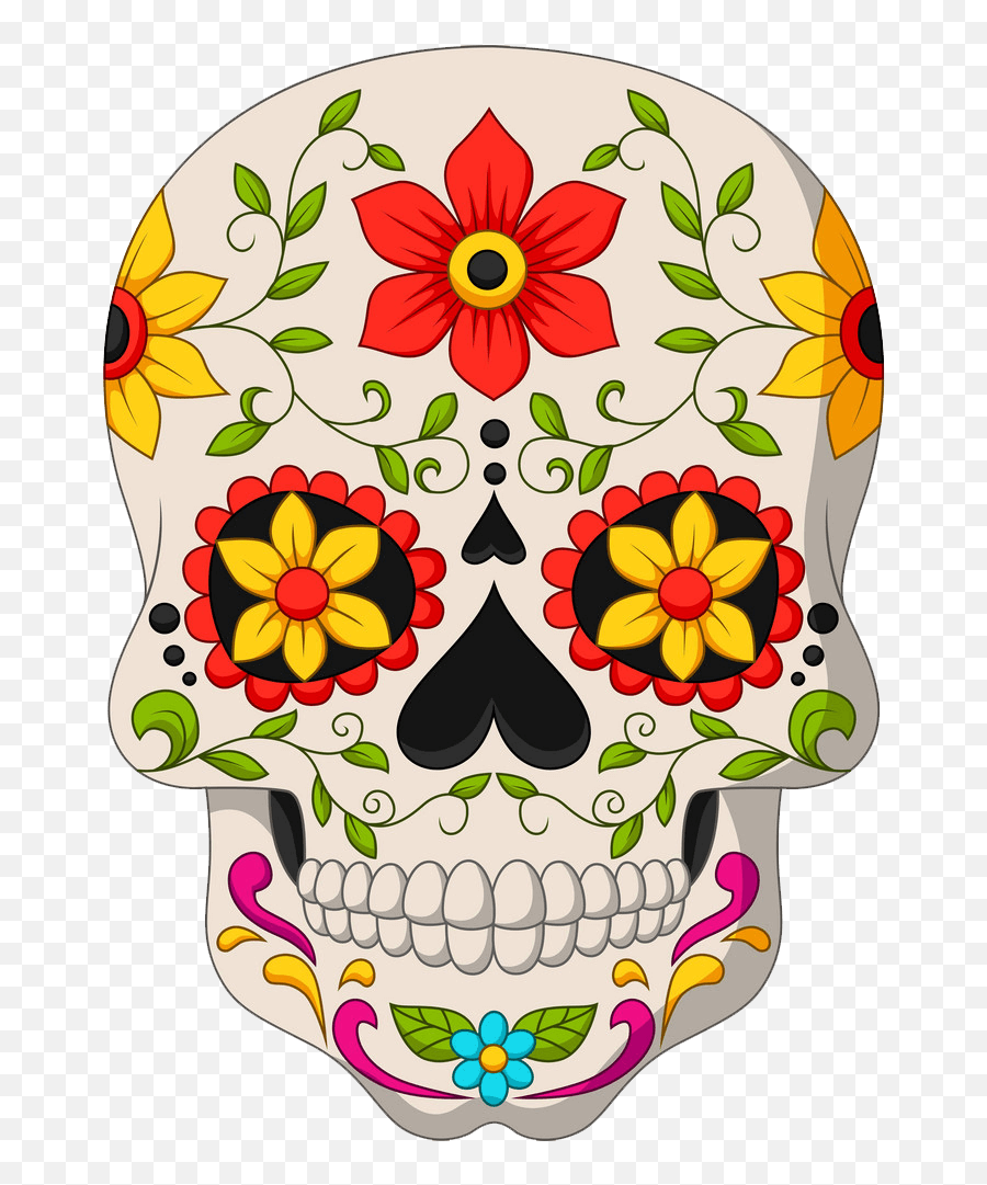 Day Dead Skull Clipart Transparent - Clipart World Emoji,Bloody Skull Emoji