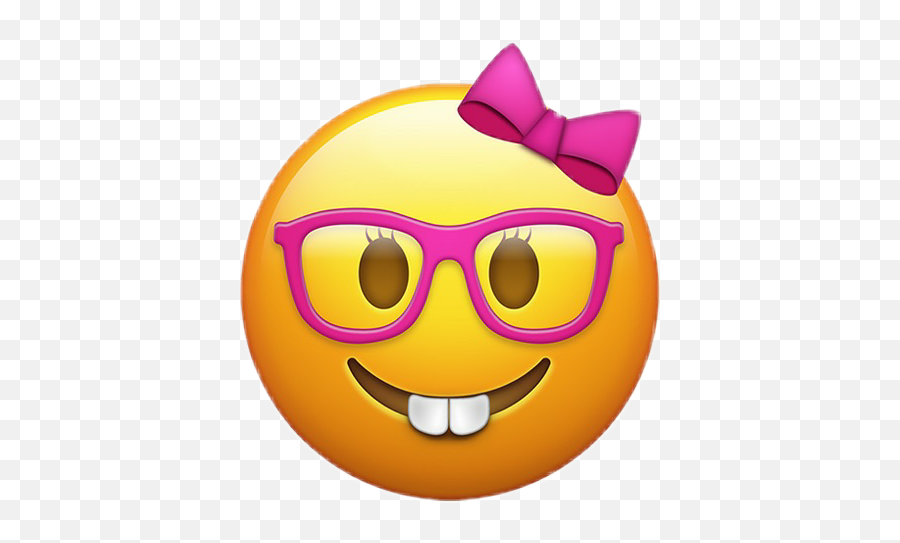 Emoji Iphonemoji Nerd Sticker - Girl Nerd Emoji,Nerd Emoji