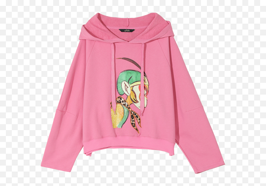 Elfsack Solid Cartoon Print Casual - Long Sleeve Emoji,Emoji Sweatshirt For Girls