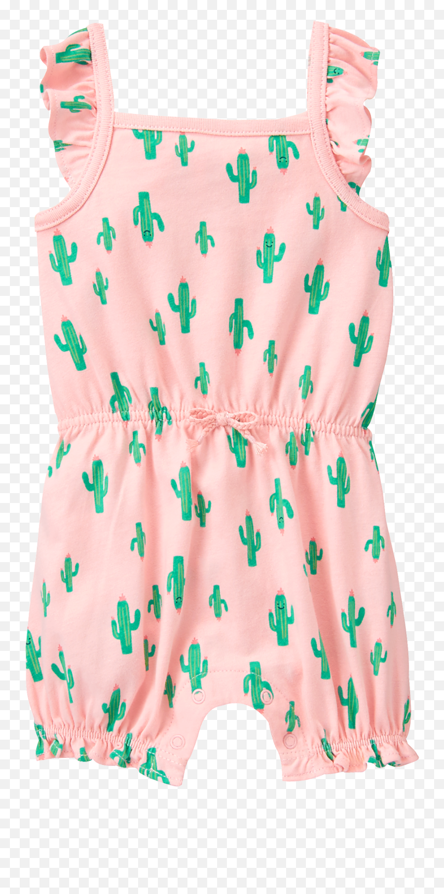 Baby Desert Pink Cactus 1 - Sleeveless Emoji,Emoji Dresses For Little Girls