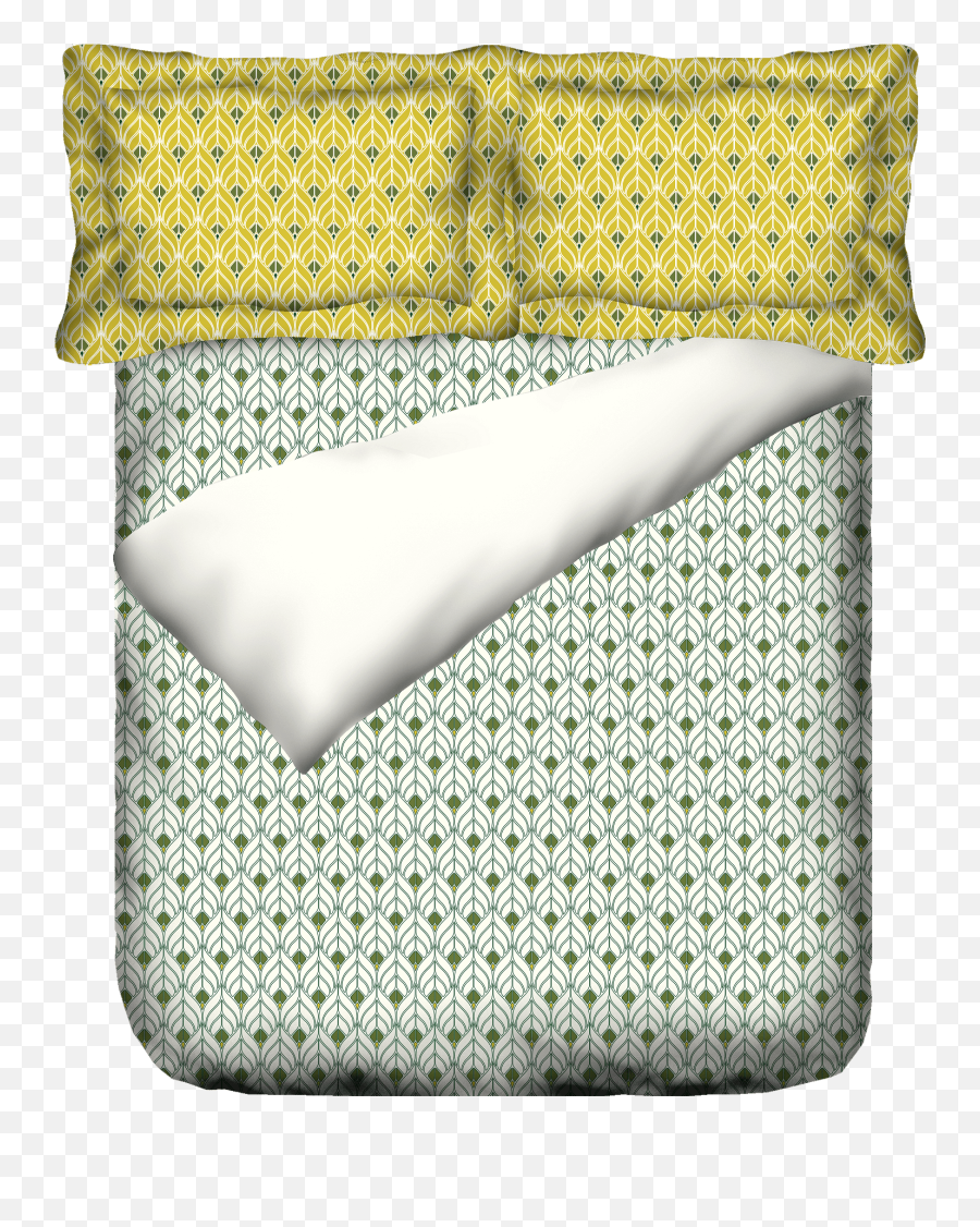 Green Olive Leaf Motif Print King Size - Queen Size Emoji,Emoji King Size Bedding