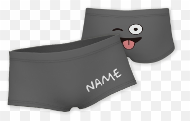 Kidu2019s Custom Property Of Name Boxer Shorts - Emoji Of Stuckout Tongue And Winking Eye Solid,Wink Tongue Emoji Pillow