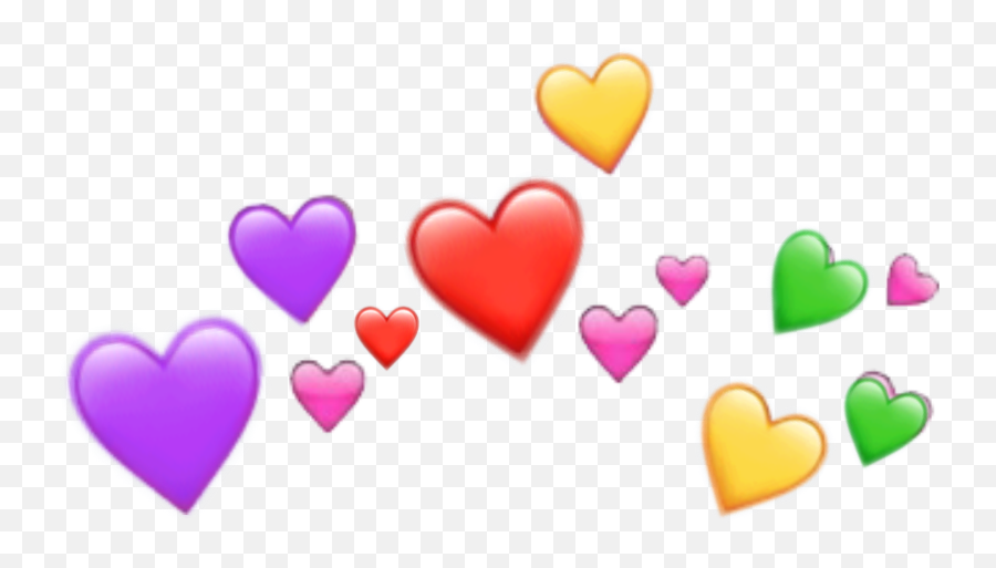 Hearts Love Heart Crown Beautiful - Transparent Colorful Hearts Png Emoji,Beautiful Emoji