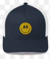 Acid House Smiley Trucker Cap - Trucker Hat Emoji,House Emoticon
