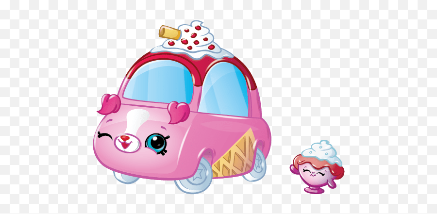 Pin On Skyler 5th Birthday - Shopkins Cutie Cars Strawberry Scoupe Emoji,Curling Lips Kawaii Emoticon
