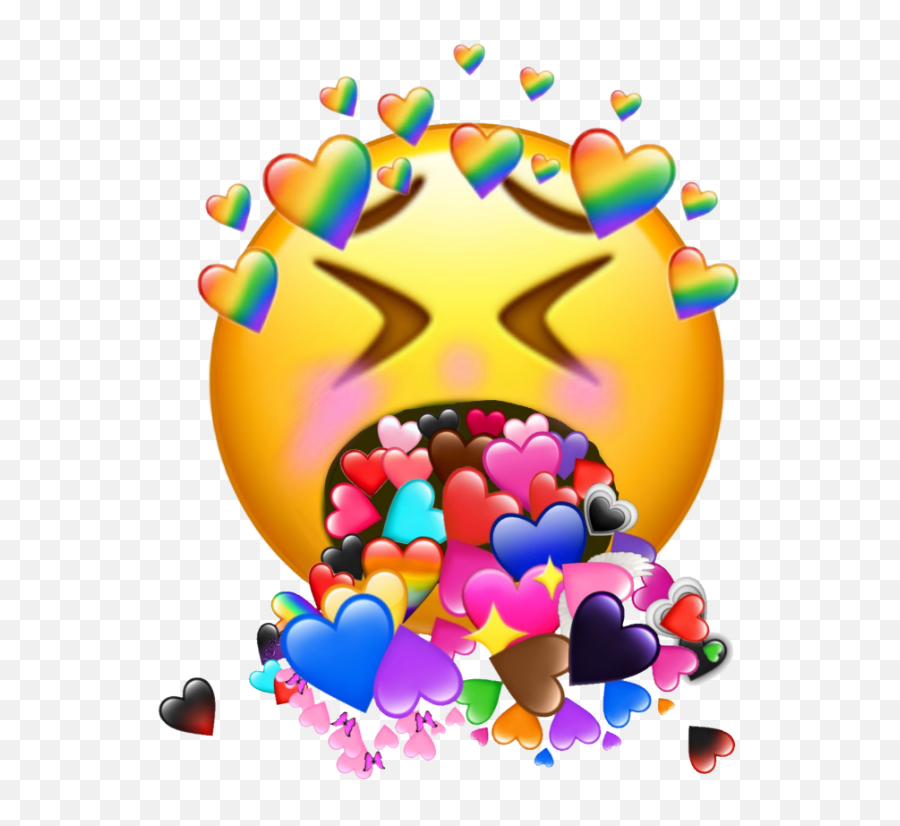 Emoji Heart Throw Sticker - Happy,Emoji Throw