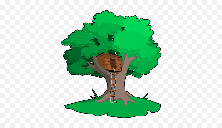 Tree House Cartoon Clip Art Image - Clipart Magic Tree House Emoji,House And Tree Emoji