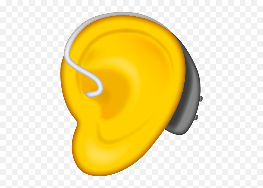Ear With Hearing Aid Emoji Clipart - Hearing Aid Emoji Png,Gavin Heart Emojis