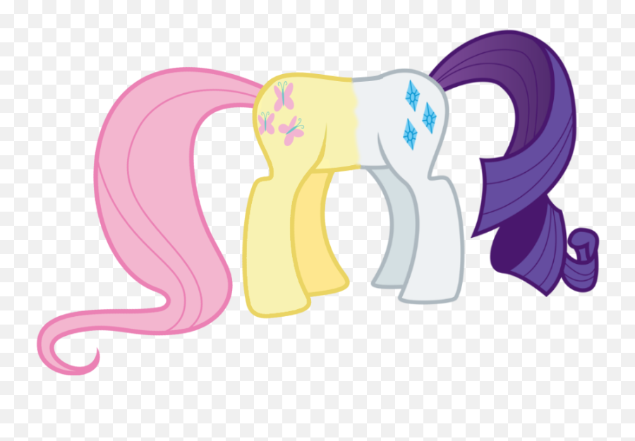 Safe Fluttershy Rarity Buttpony - Mlp Conjoined Derpibooru Emoji,Mlp Entities Of Emotion