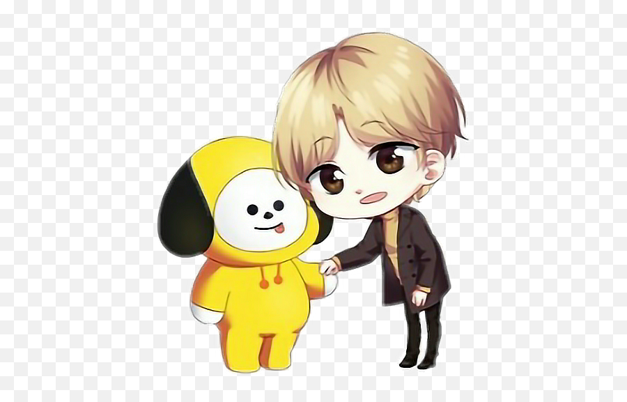 Bt21 Chimchim Bts Jimin Sticker - Jimin And Chimmy Cartoon Emoji,Jimin Bts Emojis