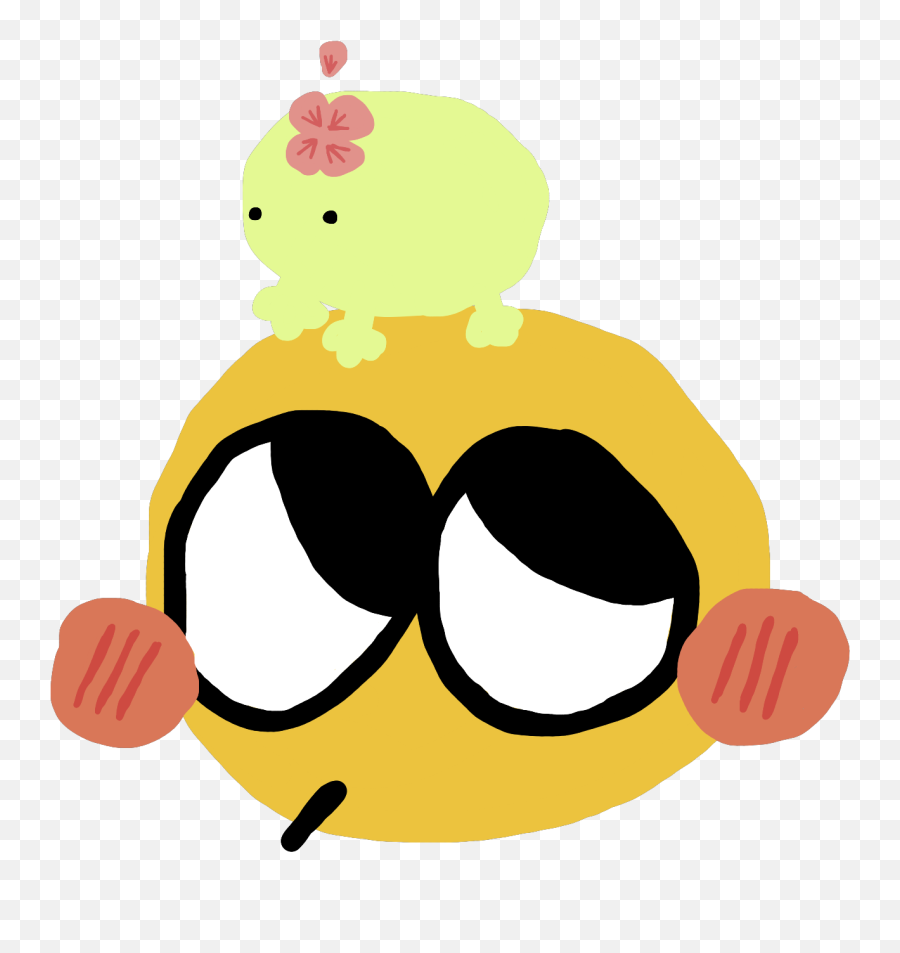Frog Cursedemoji Drawnbyme Sticker By - Dot,Frog Emoji