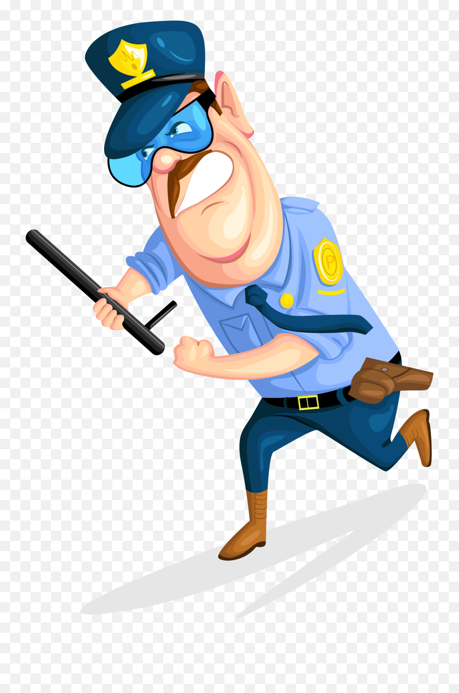 Cartoon Guard Police Officer Batons - Security Guard Png Images Cartoon Emoji,Security Guard Emoji
