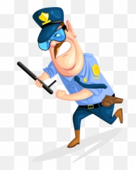 Cartoon Guard Police Officer Batons - Security Guard Png Images Cartoon Emoji,Security Guard Emoji
