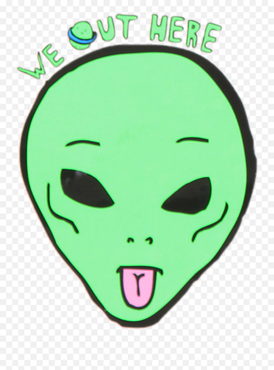 Ripndip Sticker - Alien Head With Tongue Emoji,Emoji With Tongue Sticking Out